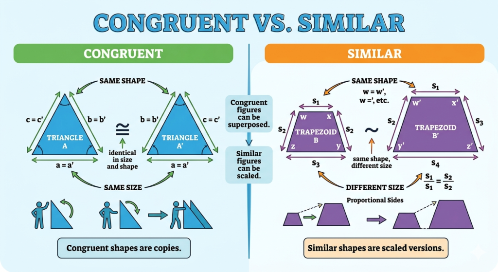 Congruent vs. Similar