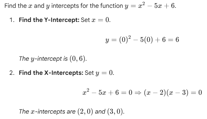 Intercepts
