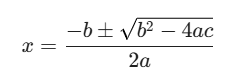 Quadratic Formula