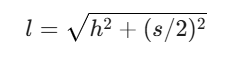 slant height formula